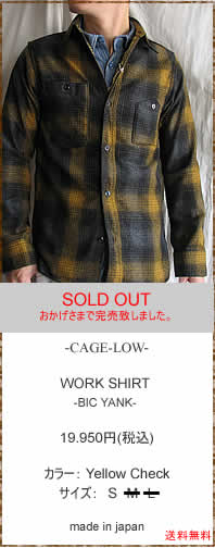 CAGE-LOW@(P[WE)@DS-CL-01@WORK SHIRT -BIC YANK-